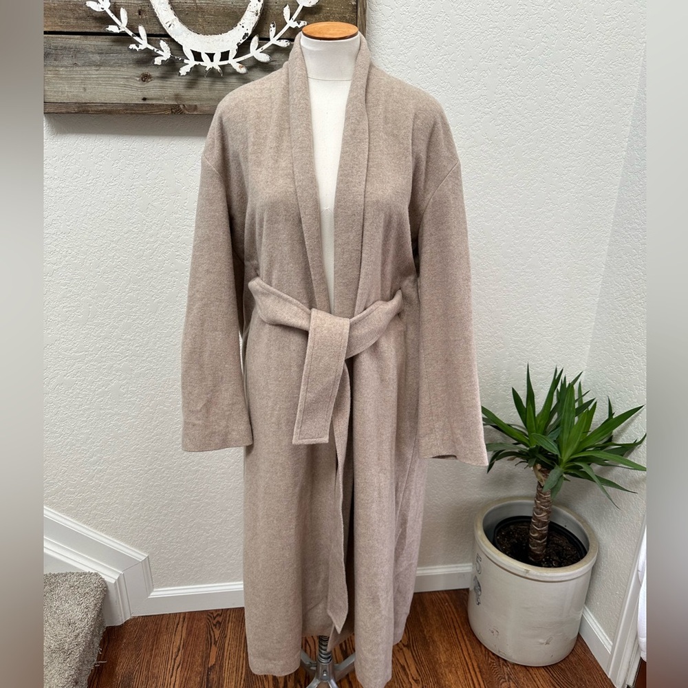 Vince wool‎ blend belted long jacket coat ladies size Large